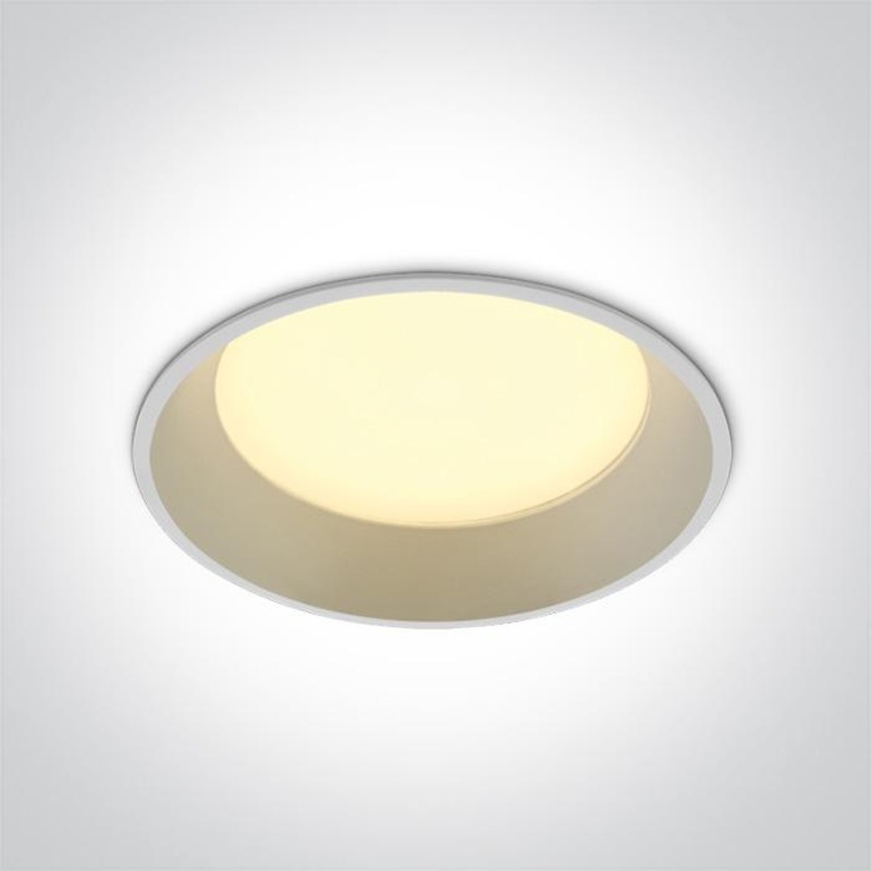 LED Downlight White Circular Warm White LED built in 1760lm 22W Die Cast One Light SKU:10122D/W/W