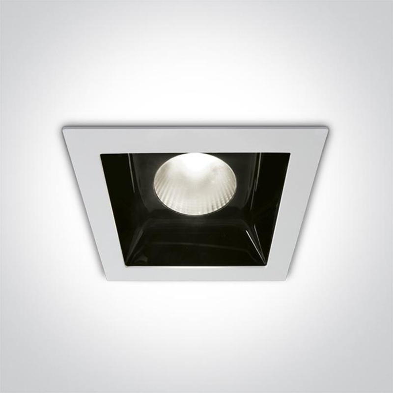 LED Downlight White Rectangular Cool White LED built in 2700lm 30W Aluminium One Light SKU:50130B/W/C