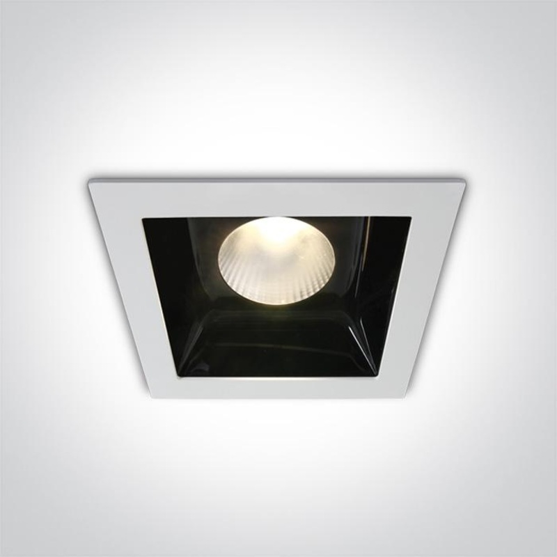 LED Downlight White Rectangular Warm White LED built in 2600lm 30W Aluminium One Light SKU:50130B/W/W