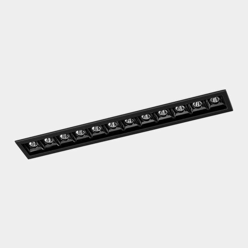 90-6380-60-60, DOWNLIGHT BENTO STANDARD 12 LEDS TRIM 24.4W LED WARM-WHITE 2700K CRI 92 49.5 B, Black