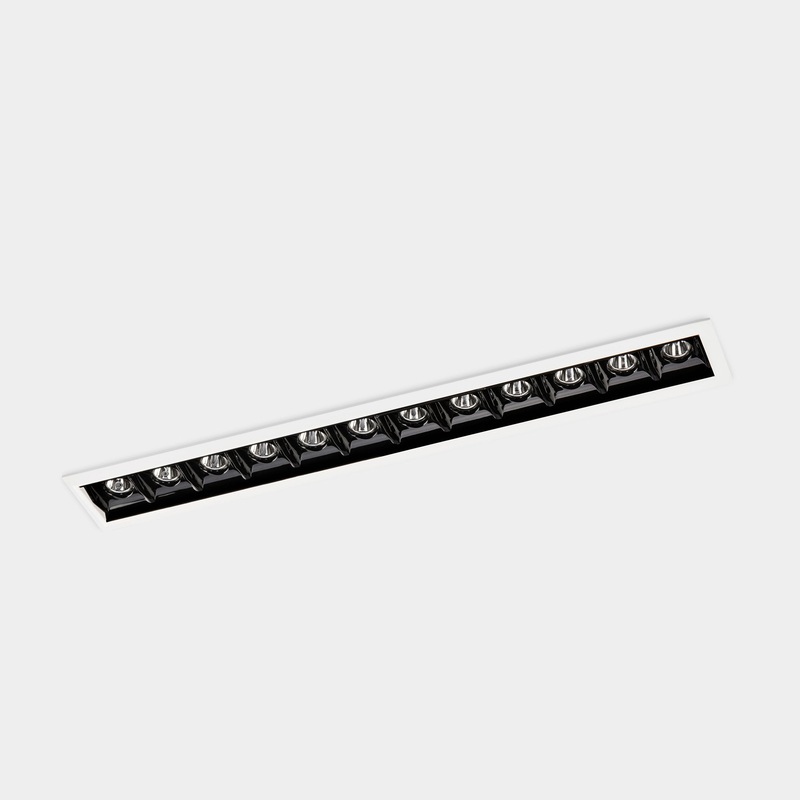 90-6381-14-60, DOWNLIGHT BENTO STANDARD 12 LEDS TRIM 24.4W LED WARM-WHITE 3000K CRI 92 47.7 W, White, Black