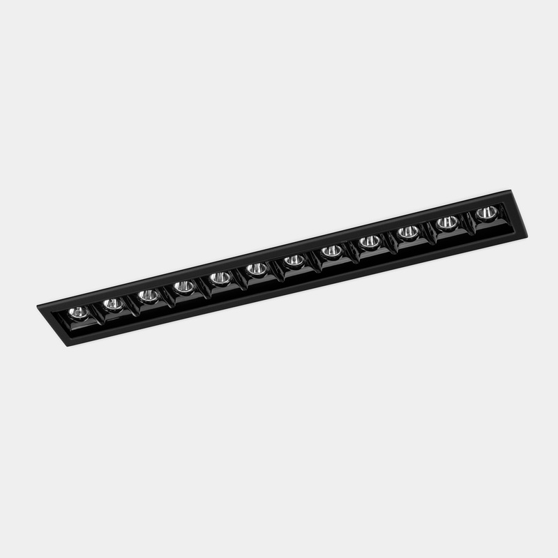 90-6381-60-60, DOWNLIGHT BENTO STANDARD 12 LEDS TRIM 24.4W LED WARM-WHITE 3000K CRI 92 47.7 B, Black
