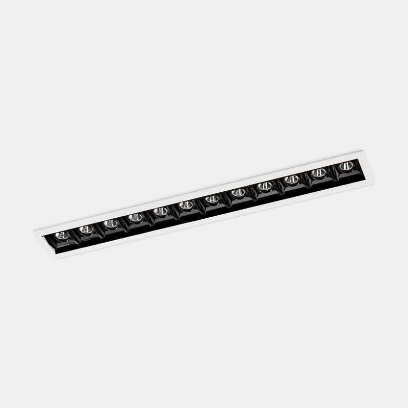 90-6685-14-60, DOWNLIGHT BENTO STANDARD 12 LEDS TRIM 24.4W LED WARM-WHITE 4000K CRI 92 15.8 , White, Black