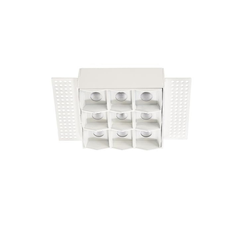 90-6362-14-14, DOWNLIGHT BENTO STANDARD SQUARE TRIMLESS 18.3W LED WARM-WHITE 2700K CRI 92 47.7 , White