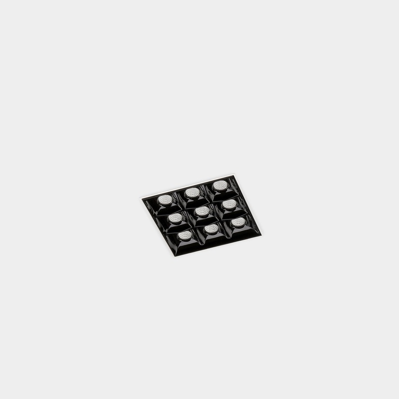 90-6362-14-60, DOWNLIGHT BENTO STANDARD SQUARE TRIMLESS 18.3W LED WARM-WHITE 2700K CRI 92 47.7 , White, Black