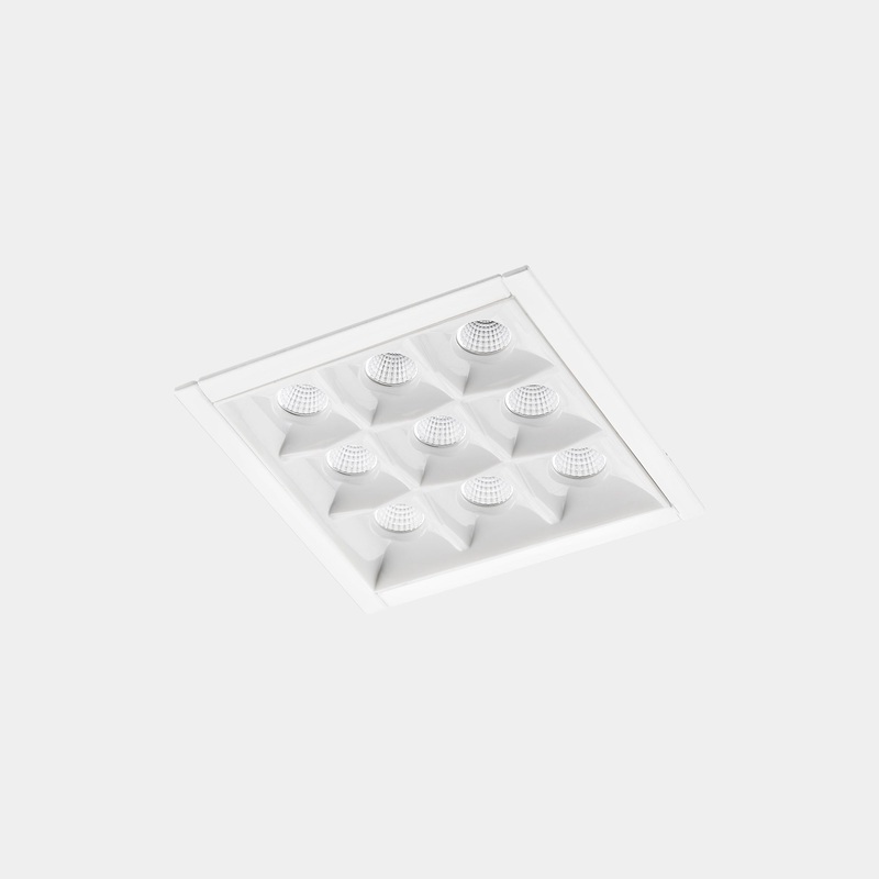 90-6699-14-14, DOWNLIGHT BENTO STANDARD SQUARE TRIM 18.3W LED WARM-WHITE 4000K CRI 92 47.7, White