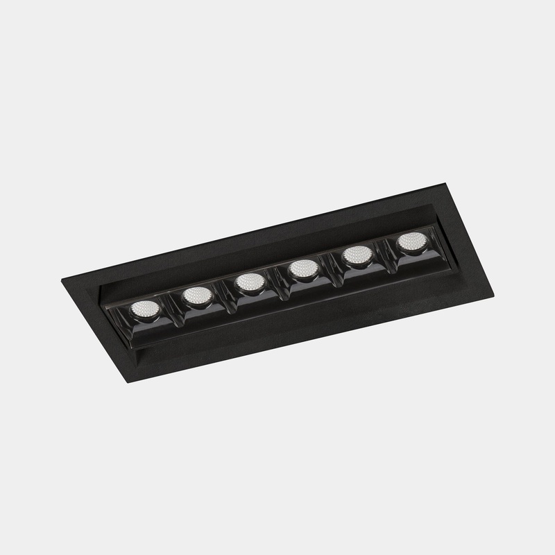 90-7191-60-60, DOWNLIGHT BENTO ADJUSTABLE 6 LEDS 12.2W LED WARM-WHITE 3000K CRI 92 37.5 BLACK, Black