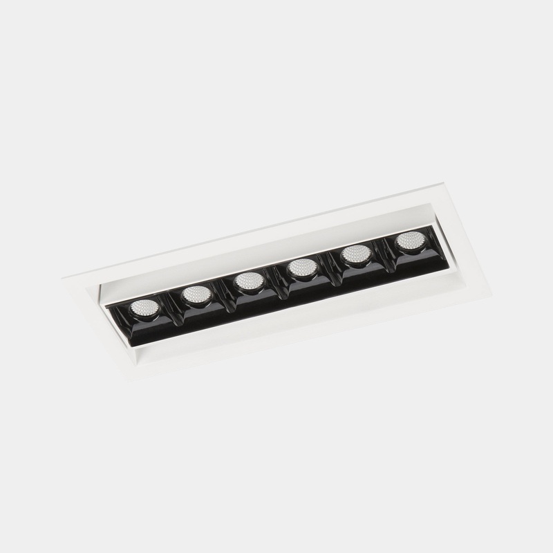 90-7192-14-60, DOWNLIGHT BENTO ADJUSTABLE 6 LEDS 12.2W LED WARM-WHITE 3000K CRI 92 47.7 , White, Black
