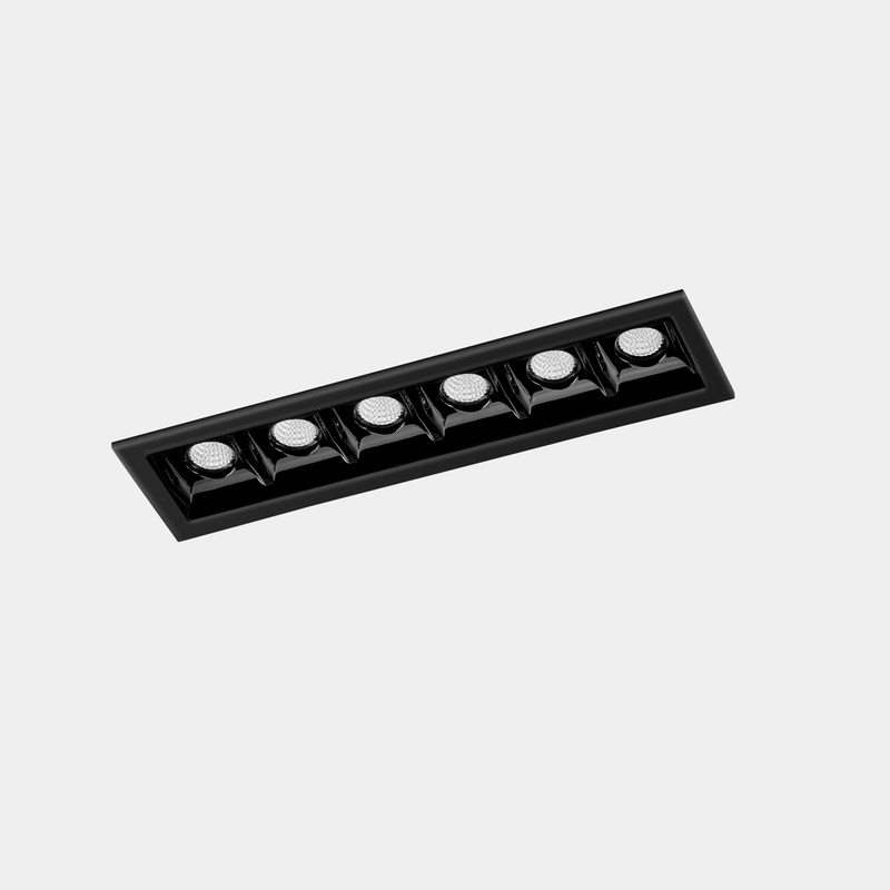 90-6370-60-60, DOWNLIGHT BENTO STANDARD 6 LEDS TRIM 12.2W LED WARM-WHITE 2700K CRI 92 15.8 BL, Black