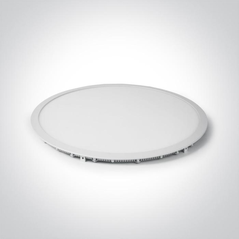 LED Downlight White Circular Warm White LED 3500lm Die Cast One Light SKU:10148PE/W/W