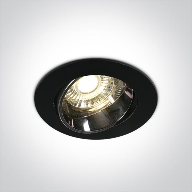 LED Downlight Black Circular Warm White LED built in 850lm 10W Die Cast One Light SKU:11110E/B/W