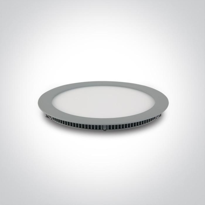 LED Downlight Grey Circular Warm White LED built in 1080lm 18W Die Cast One Light SKU:10118FA/G/W