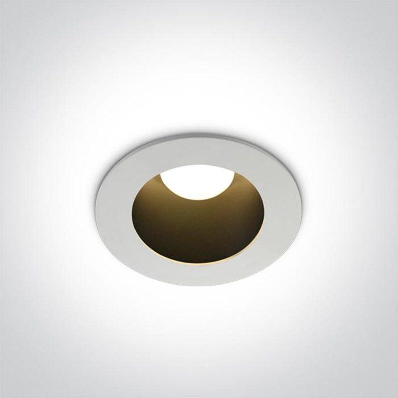 LED Downlight White-Black Circular Warm White LED built in 480lm 8W Aluminium One Light SKU:10108ED/W/B/W