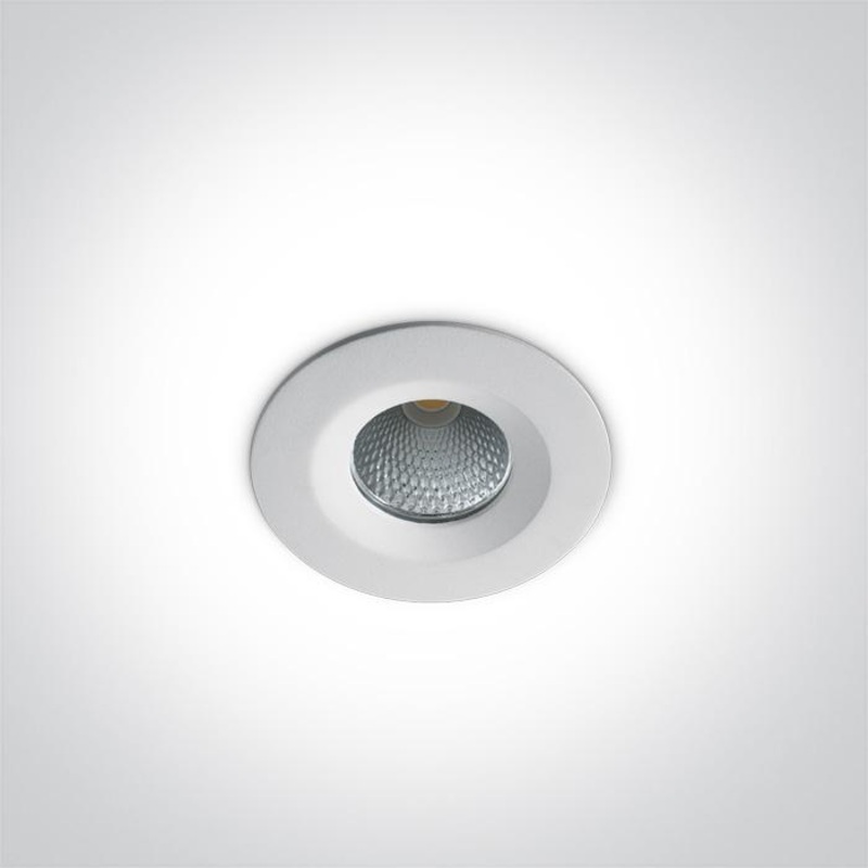 LED Downlight White Circular Cool White LED built in 560lm 7W Die Cast One Light SKU:10107CA/W/C