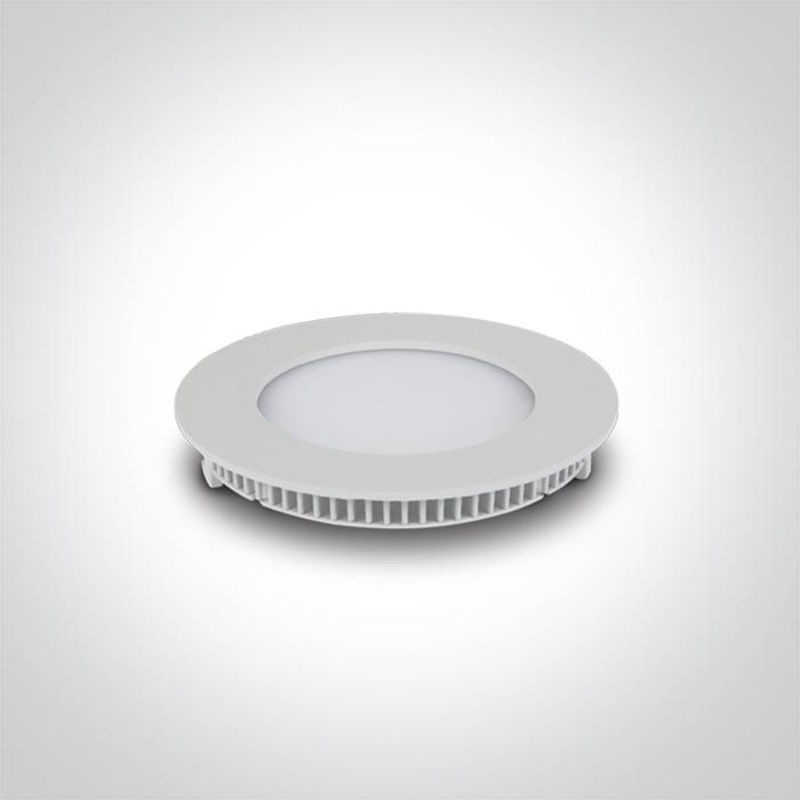 LED Downlight White Circular Cool White LED built in 560lm 8W Die Cast One Light SKU:10108FA/W/C