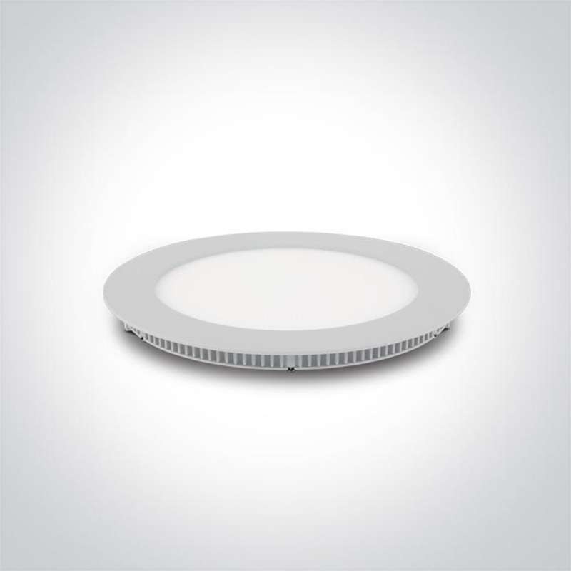 LED Downlight White Circular Cool White LED built in 840lm 12W Die Cast One Light SKU:10112FA/W/C