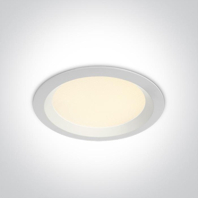 LED Downlight White Circular Daylight - Cool White - Warm White LED built in 1500lm 20W Die Cast One Light SKU:10120UV/W