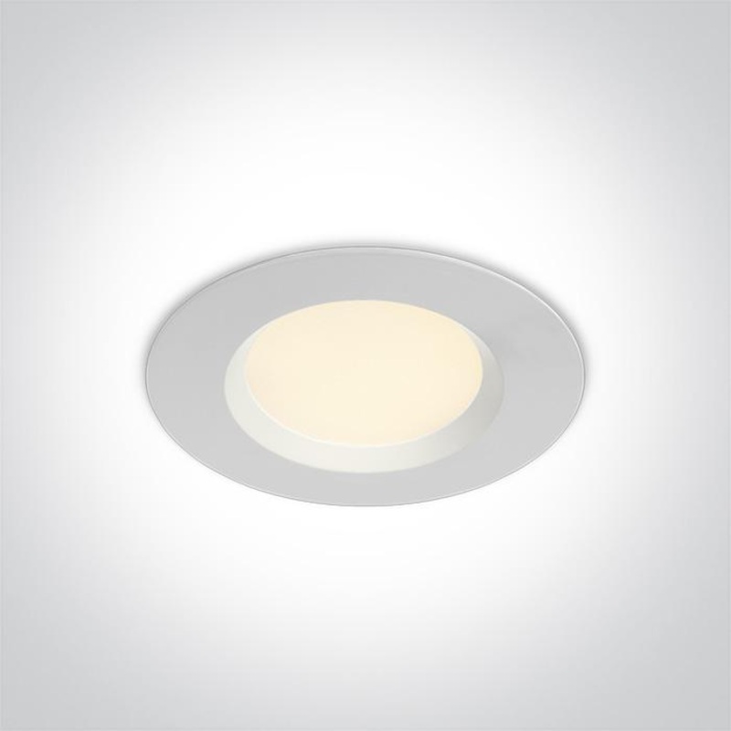 LED Downlight White Circular Daylight - Cool White - Warm White LED built in 525lm 7W Die Cast One Light SKU:10107UV/W