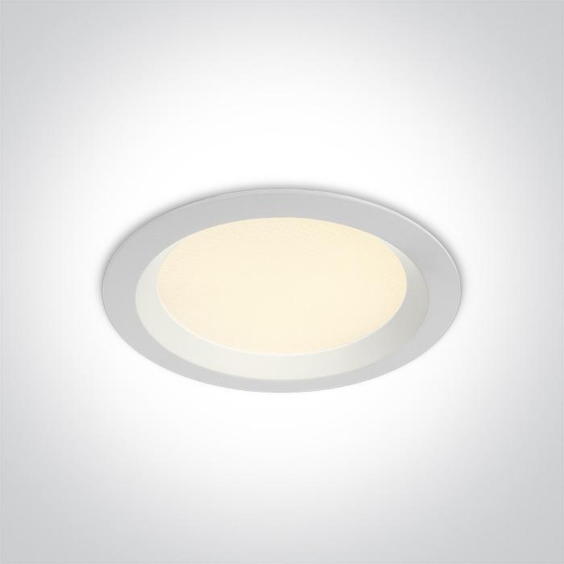 LED Downlight White Circular Daylight - Cool White - Warm White LED built in 975lm 13W Die Cast One Light SKU:10113UV/W