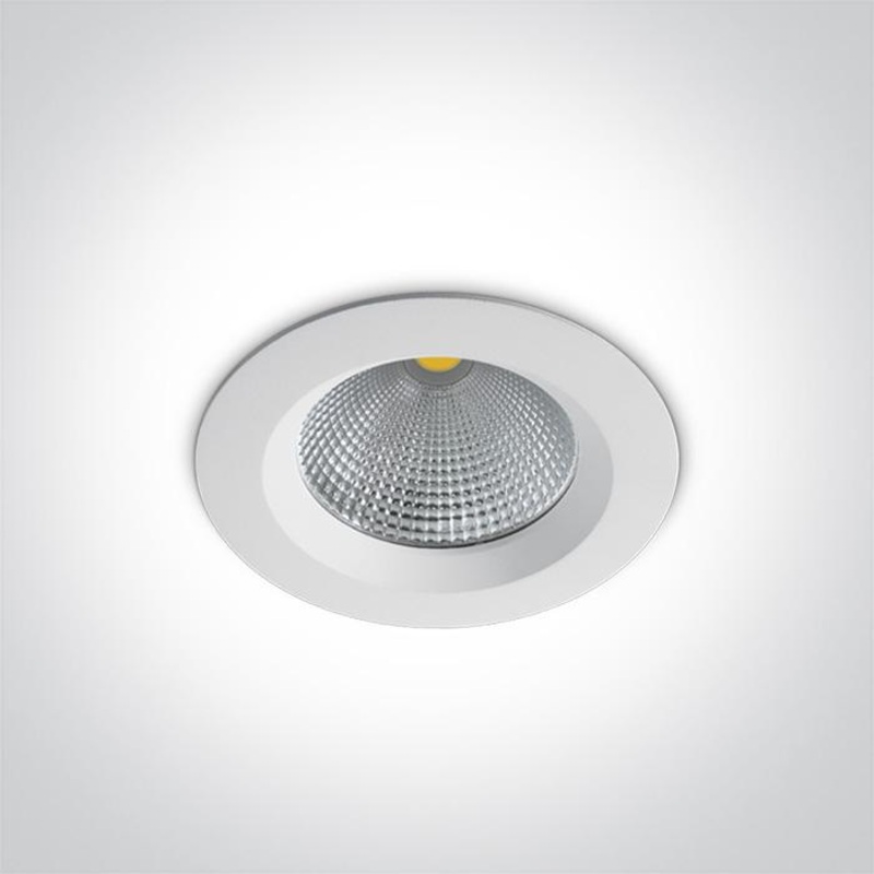 LED Downlight White Circular Warm White LED built in 1275lm 15W Die Cast One Light SKU:10115CA/W/W