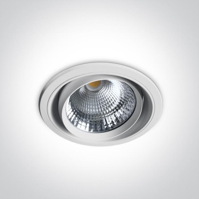 LED Downlight White Circular Warm White LED built in 3750lm 50W Die Cast One Light SKU:11150B/W/W