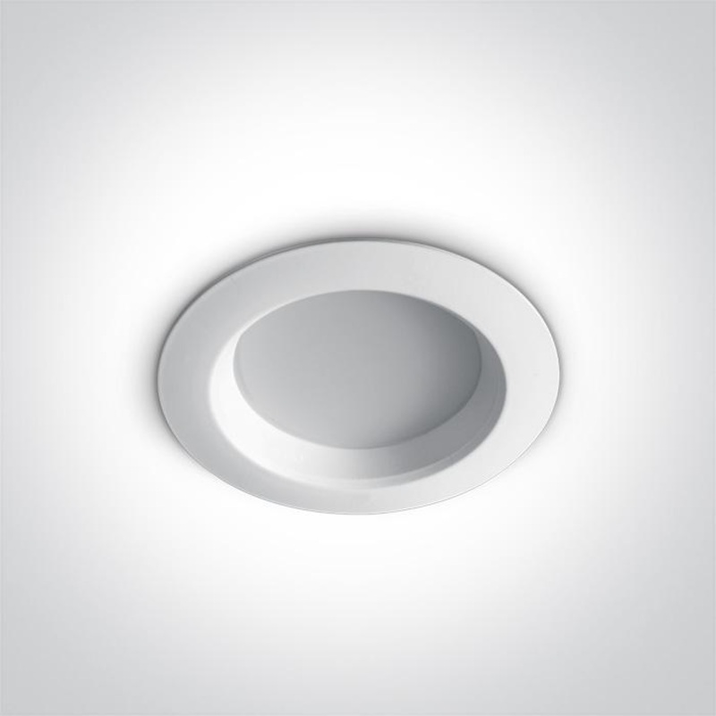 LED Downlight White Circular Warm White LED built in 490lm 7W Aluminium One Light SKU:10107T/W/W