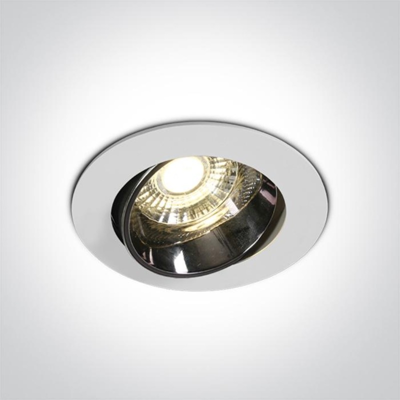 LED Downlight White Circular Warm White LED built in 850lm 10W Die Cast One Light SKU:11110E/W/W