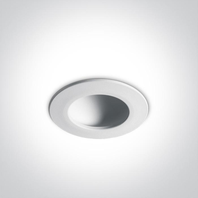 LED Downlight White Circular Warm Whtie LED built in 560lm 8W Die Cast One Light SKU:10108FD/W/W