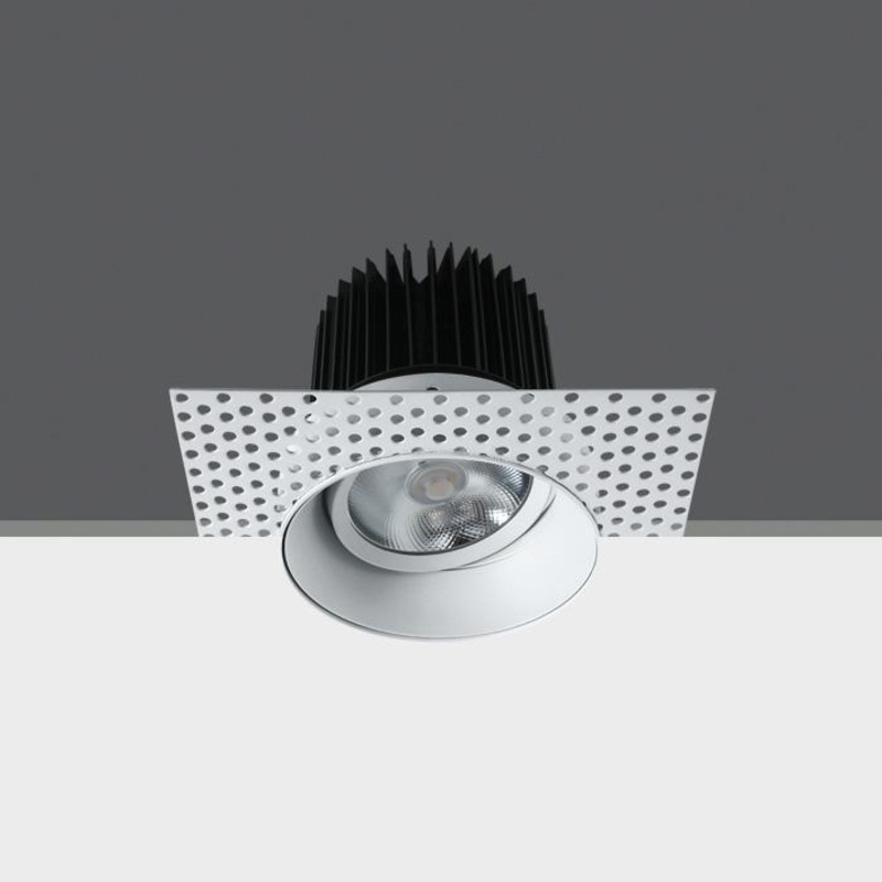 LED Downlight White Rectangular Cool White LED Dimmable 2200lm Aluminium One Light SKU:11130BT/W/C