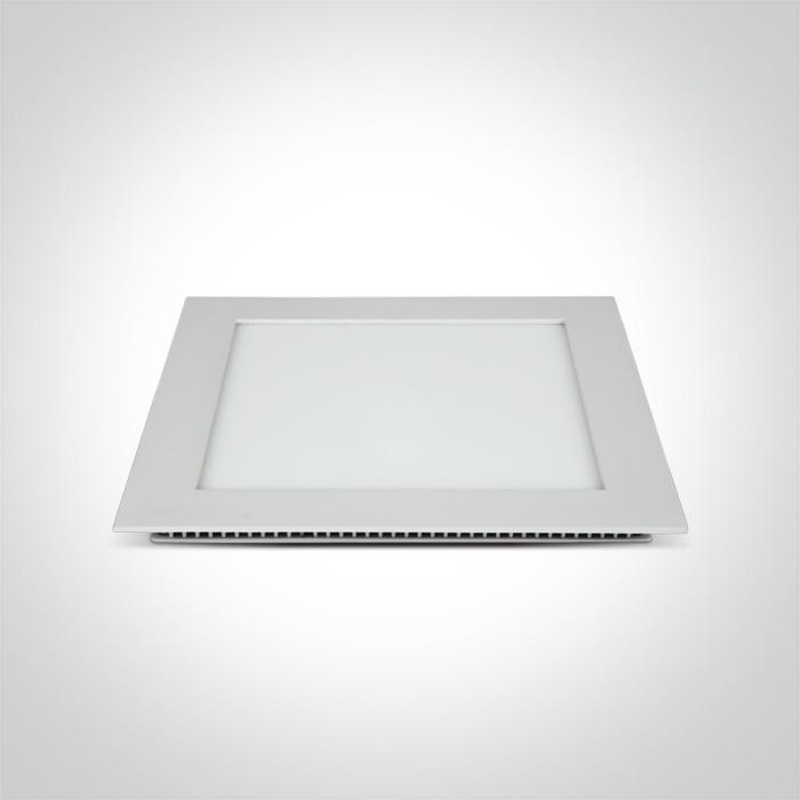 LED Downlight White Rectangular Warm White LED built in 1320lm 22W Die Cast One Light SKU:50122FA/W/W