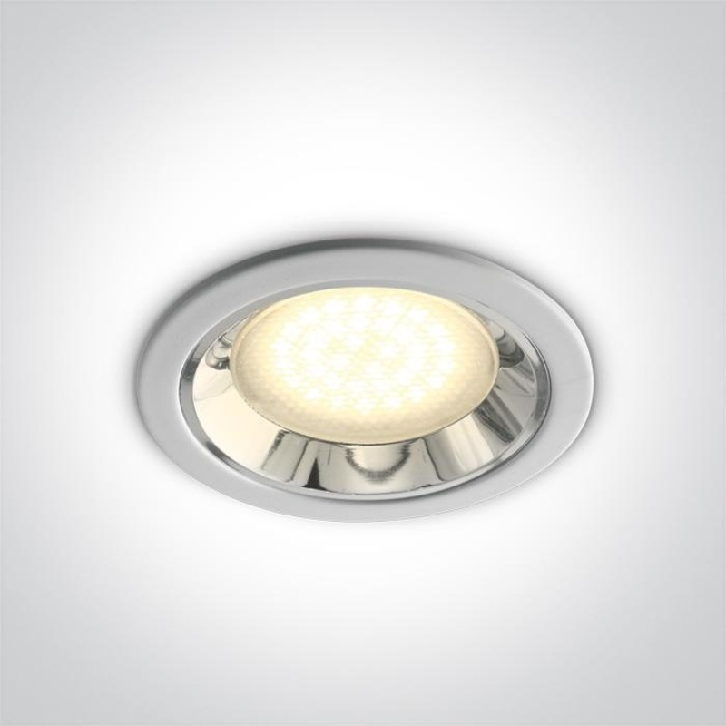 Downlight White Circular Replaceable lamp 9W Steel One Light SKU:10007/W