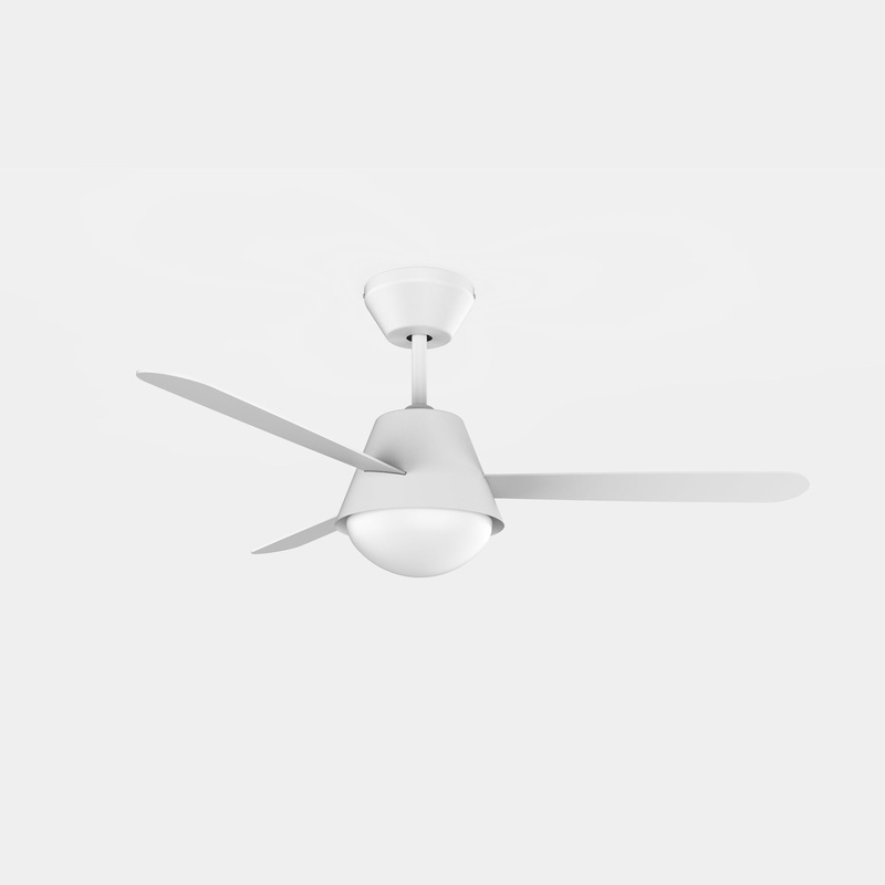 FAN IP20 BURAN E27 WHITE WHITE LIGHT WOOD SKU: 30-8551-14-F9