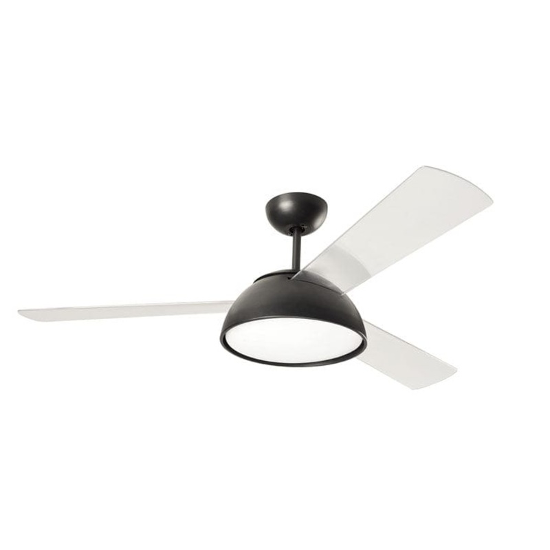 FAN IP20 GREGAL LED LED WARM-WHITE 3000K ON-OFF BLACK TRANSPARENT 4010 SKU: 30-6489-60-F9