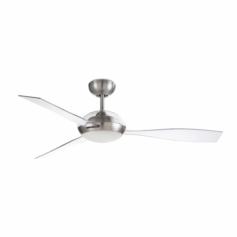 FAN IP20 SIROCCO LED LED WARM-WHITE 3000K 0-10V / DALI / PWM SATIN NICKEL TRANSP SKU: 30-7657-81-EC