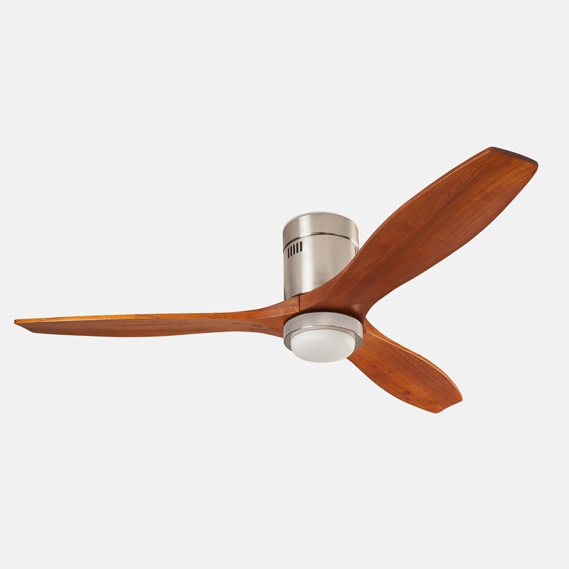 FAN IP20 STEM 299MM LED TW 3000-5700K LIGHT FOR LIFE SATIN NICKEL WOOD 1870 SKU: 30-8140-81-92