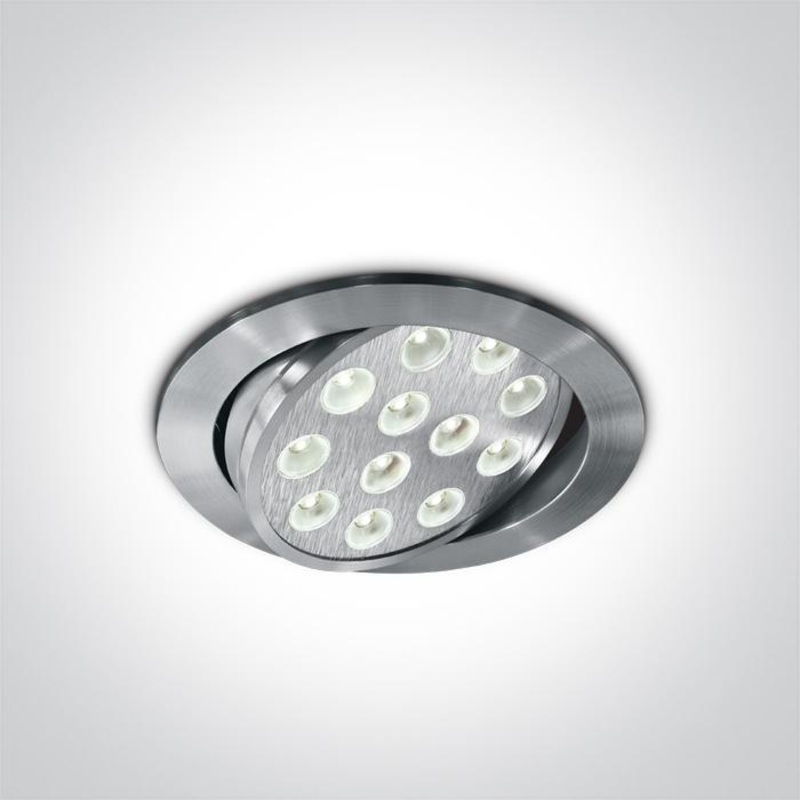 LED Downlight Aluminium Circular Daylight LED 720lm Natural Aluminium One Light SKU:11112L/D/35