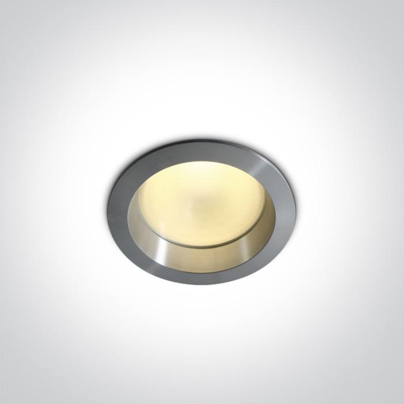 LED Downlight Aluminium Circular Warm White LED 360lm Natural Aluminium One Light SKU:10105E/AL/W