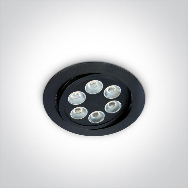 LED Downlight Black Circular Daylight LED 270lm Aluminium One Light SKU:11106LB/W/35
