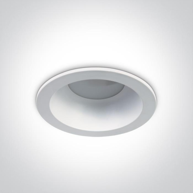 LED Downlight White Circular Cool White LED 900lm Plastic One Light SKU:10112KD/W/C