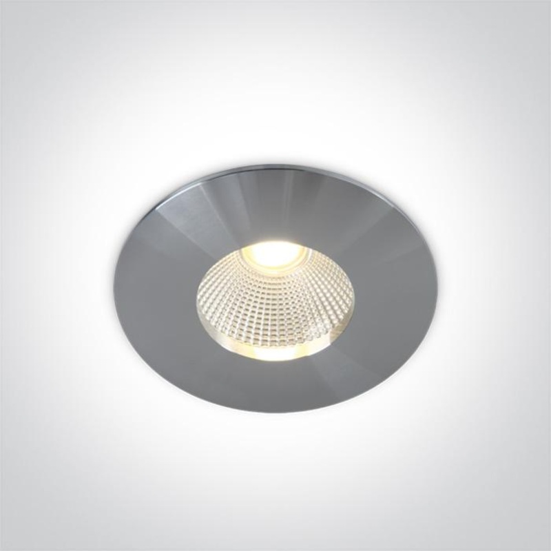 LED Spotlight Aluminium Circular Warm White LED Outdoor 1100lm Natural Aluminium One Light SKU:10112P/AL/W