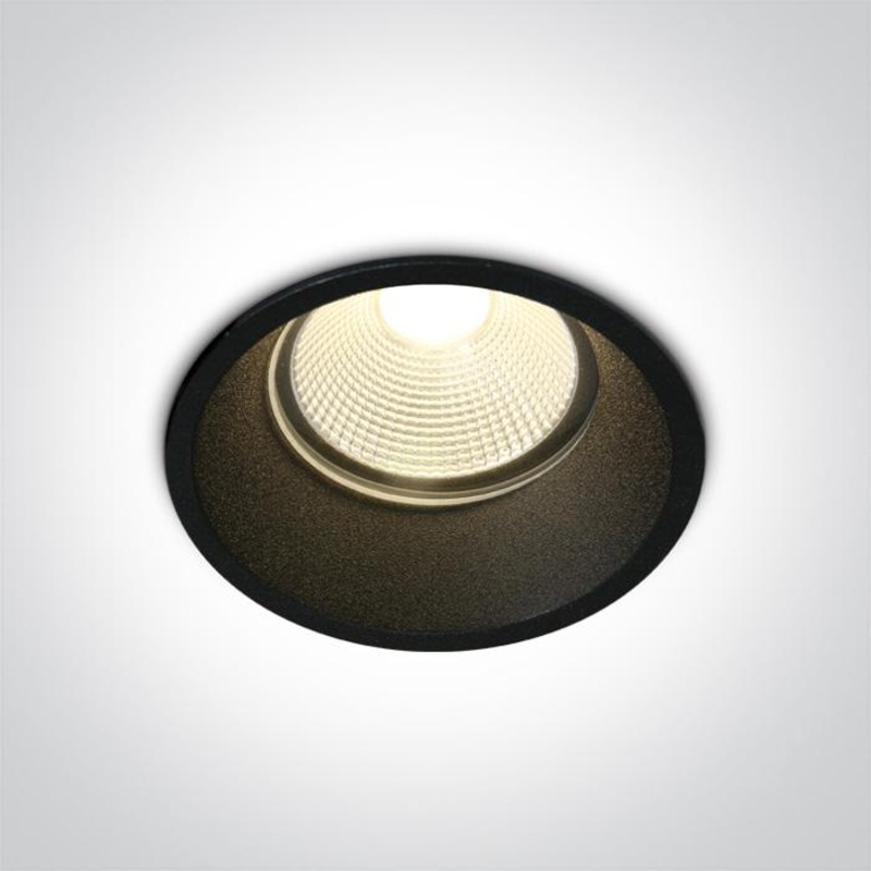 LED Spotlight Black Circular Warm White LED 1100lm Die Cast One Light SKU:10112TP/B/W