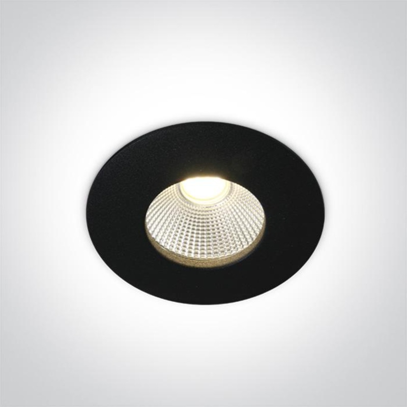 LED Spotlight Black Circular Warm White LED Outdoor 1100lm Die Cast One Light SKU:10112P/B/W