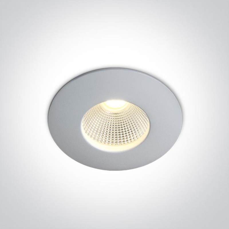 LED Spotlight White Circular Cool White LED Outdoor 1100lm Die Cast One Light SKU:10112P/W/C