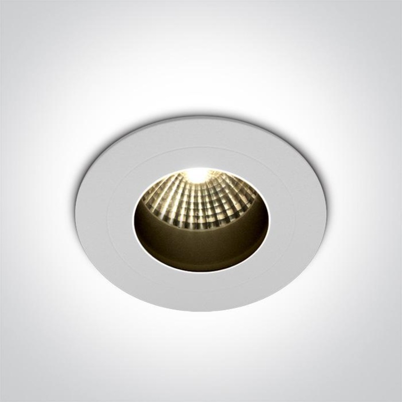 LED Spotlight White Circular Cool White LED Outdoor 530lm Aluminium One Light SKU:10107H/W/C