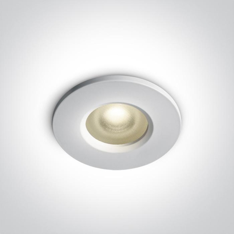 Spotlight White Circular Outdoor Replaceable lamp 50W Aluminium One Light SKU:10105R1P/W