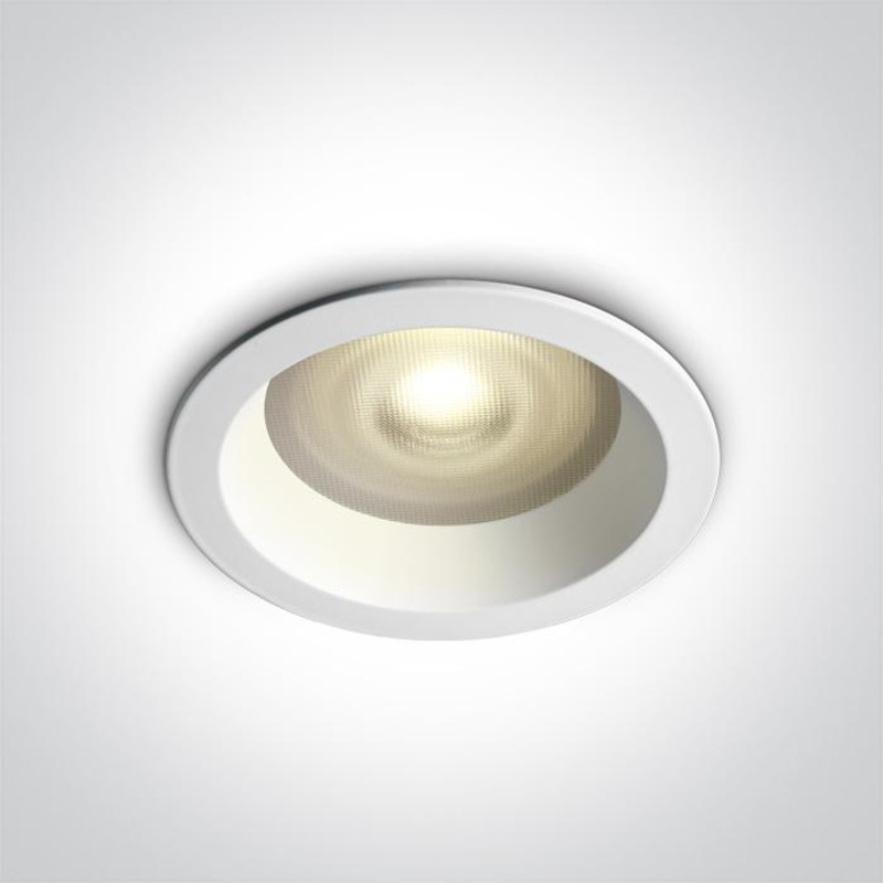 Spotlight White Circular Outdoor Replaceable lamp 50W Aluminium One Light SKU:10105R2P/W